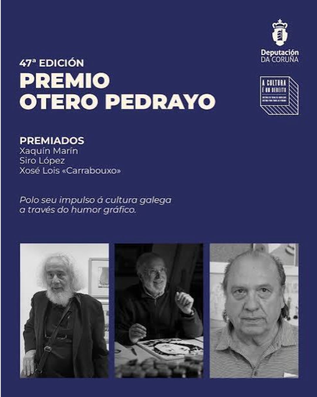 Xaquín Marín, Siro López y Carrabouxo ganan el Premio Otero Pedrayo 2026 